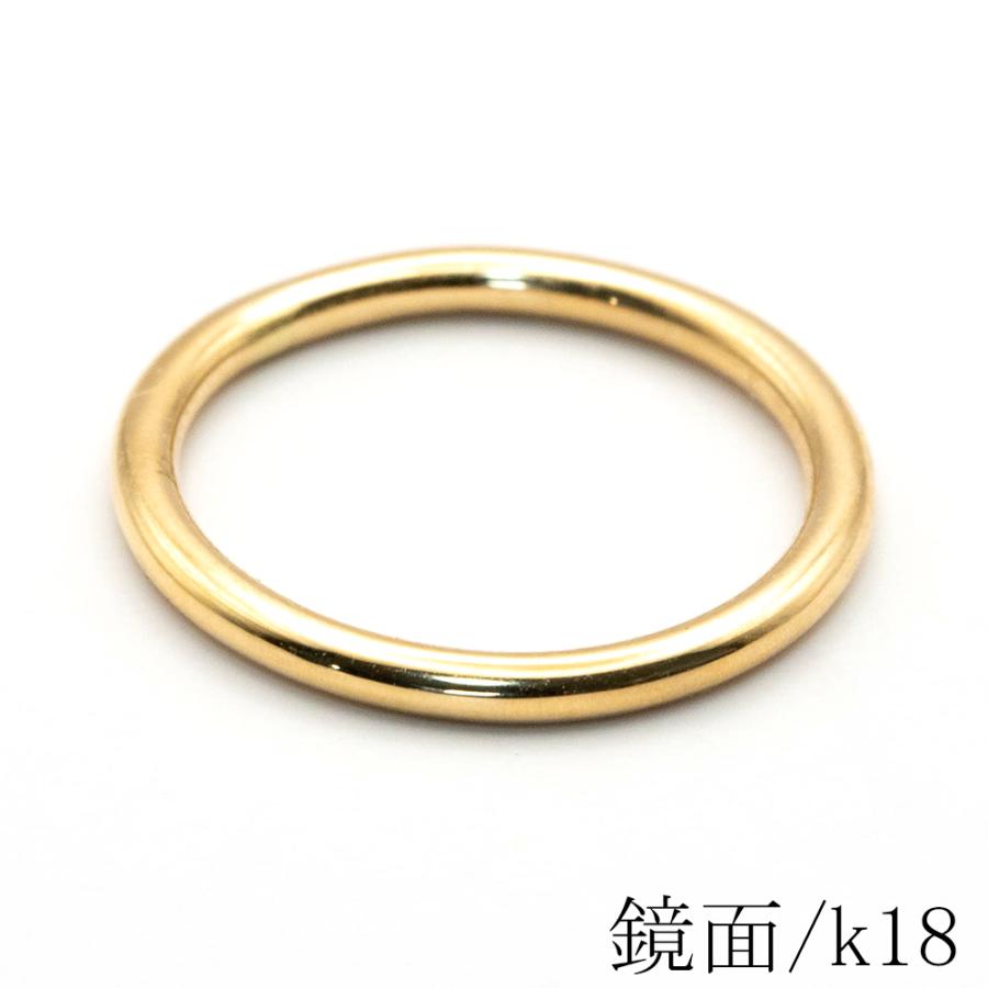 指輪 リング レディース ピンキーリング 18金 k18 18kゴールド 細い シンプル 極細 細め 華奢 2.0mm ゴールドリング 小指  40代 50代 母の日 爆買の画像
