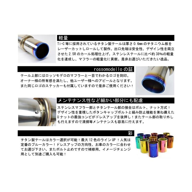 ROSSO MODELLO フィット マフラー RS GE8 チタンテール 送料無料