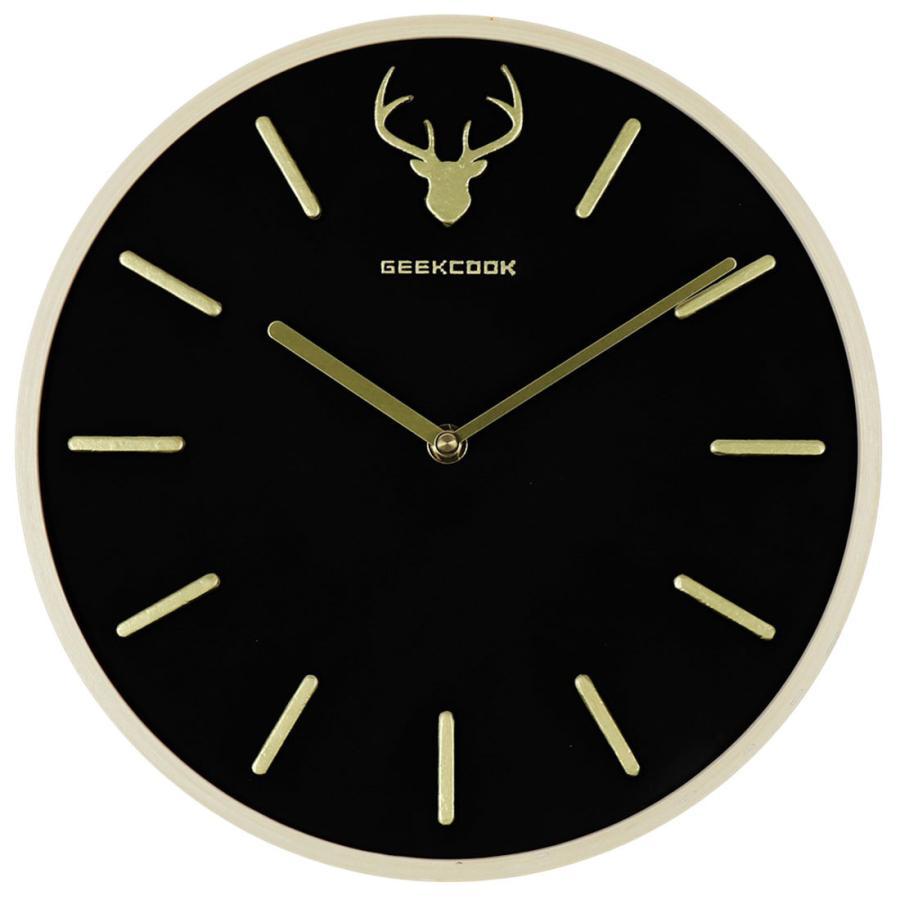 鹿 デザイン時計 活性炭 ウッドフレーム 銅針 壁掛け時計 掛け時計 クオーツ時計 ウォールクロック 時計 壁掛け 壁掛 掛時計 インテリア時計 北欧 モダン シンプ｜rostine｜02