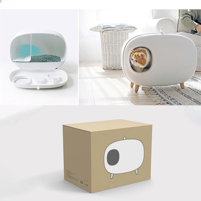 ウルトラ！ 猫トイレ 大型 本体 猫トイレ砂 ネコトイレ おしゃれ 砂飛び散り防止 密閉式 臭い対策 スコップ付き 砂落とし ットトイレ 猫用品 大きい お掃除簡単 【2188054344】(12900円)