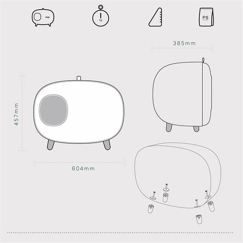 ウルトラ！ 猫トイレ 大型 本体 猫トイレ砂 ネコトイレ おしゃれ 砂飛び散り防止 密閉式 臭い対策 スコップ付き 砂落とし ットトイレ 猫用品 大きい お掃除簡単 【2188054344】(12900円)