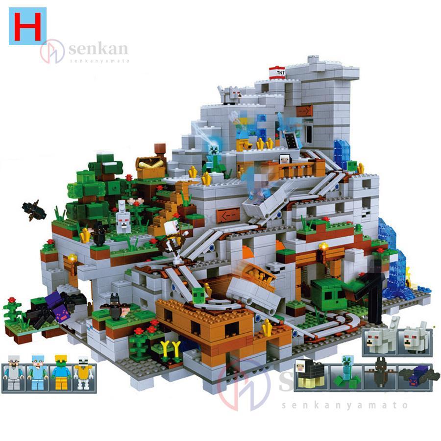 ブロック おもちゃ 超豪華セット 知育玩具 レゴ互換 マインクラフト風 レゴ 互換 山の洞窟  大人気ミニフィグ 収納箱付き 子供 誕生日プレゼント｜rosty｜15