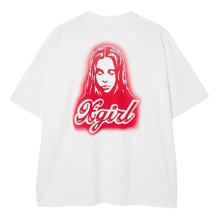 X-girl（エックスガール） Tシャツ SPRAY FACE S/S BIG TEE DRESS