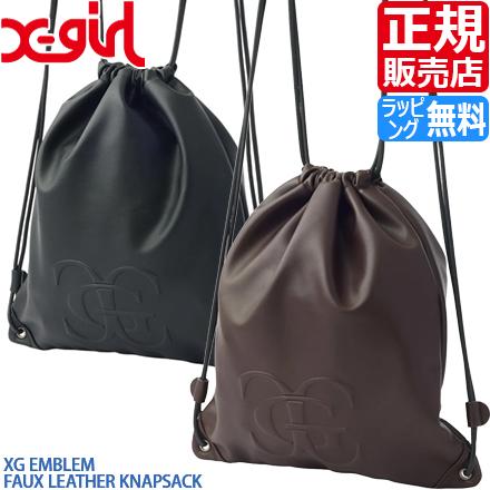 X-girl（エックスガール） ナップサック XG EMBLEM FAUX LEATHER
