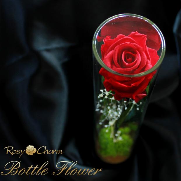ボトルフラワー バラ1本 プリザーブドフラワー バラ 誕生日 プレゼント