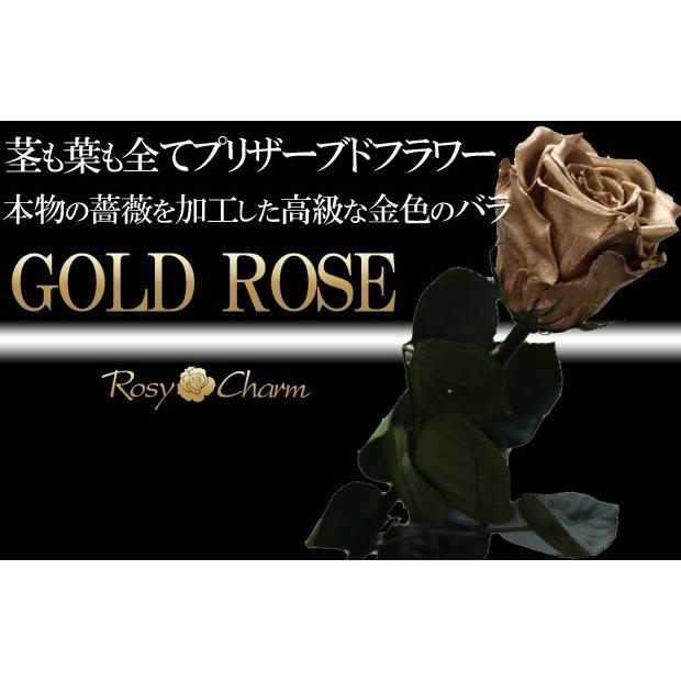 金色のバラ 1本 プリザーブドフラワー ゴールドローズ プロポーズ 結婚式 記念日 誕生日 プレゼント 薔薇 1輪 枯れない花 ギフト お祝い Goldrose 1 ロージーチャーム ヤフー店 通販 Yahoo ショッピング