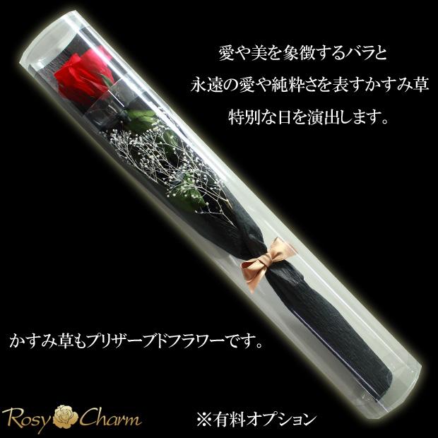 プリザーブドフラワー バラ 一本 クリアケース入り 誕生日 プレゼント
