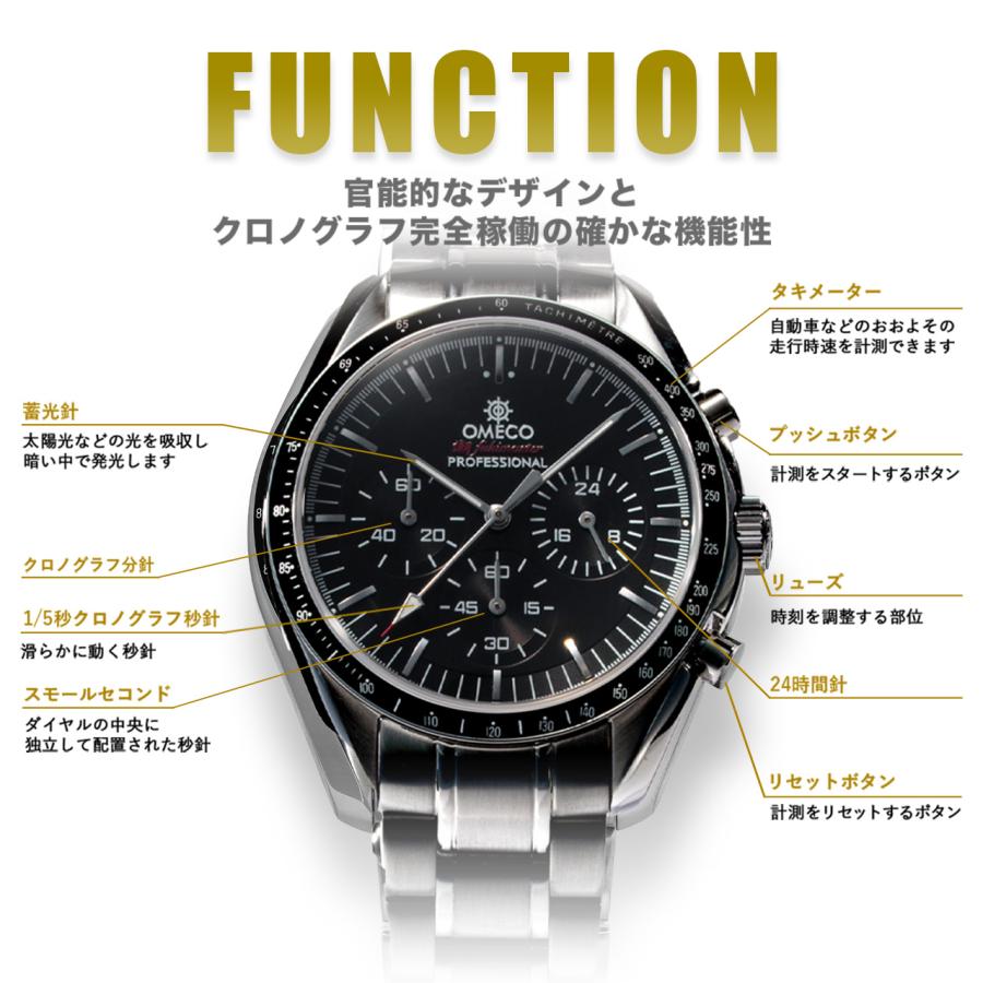 レビュー特典付き】OMECO 潮FUKIMASTER 極 クロノグラフ 男性用 レビュー特典付き】OMECO 潮FUKIMASTER 極 クロノグラフ 男性用