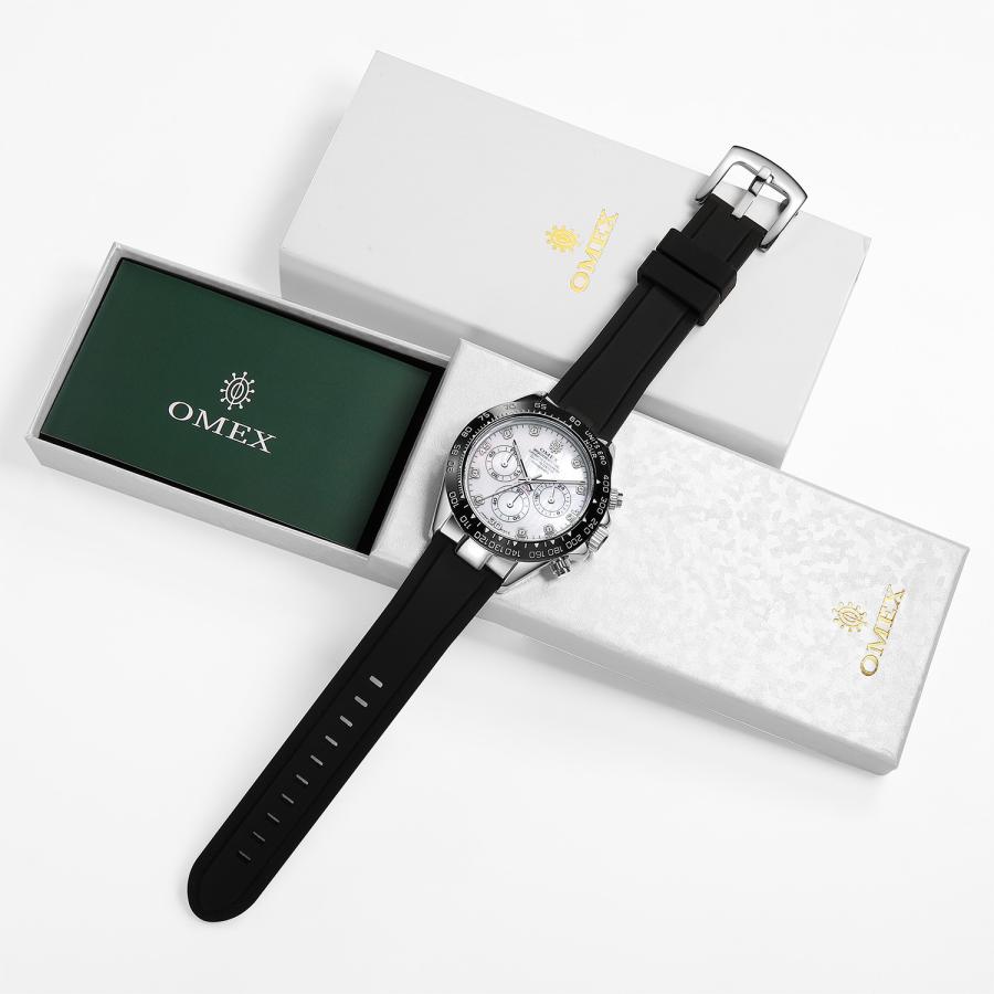 OMEX ラブホのデンマ クロノグラフ 日常生活用防水 メンズ腕時計