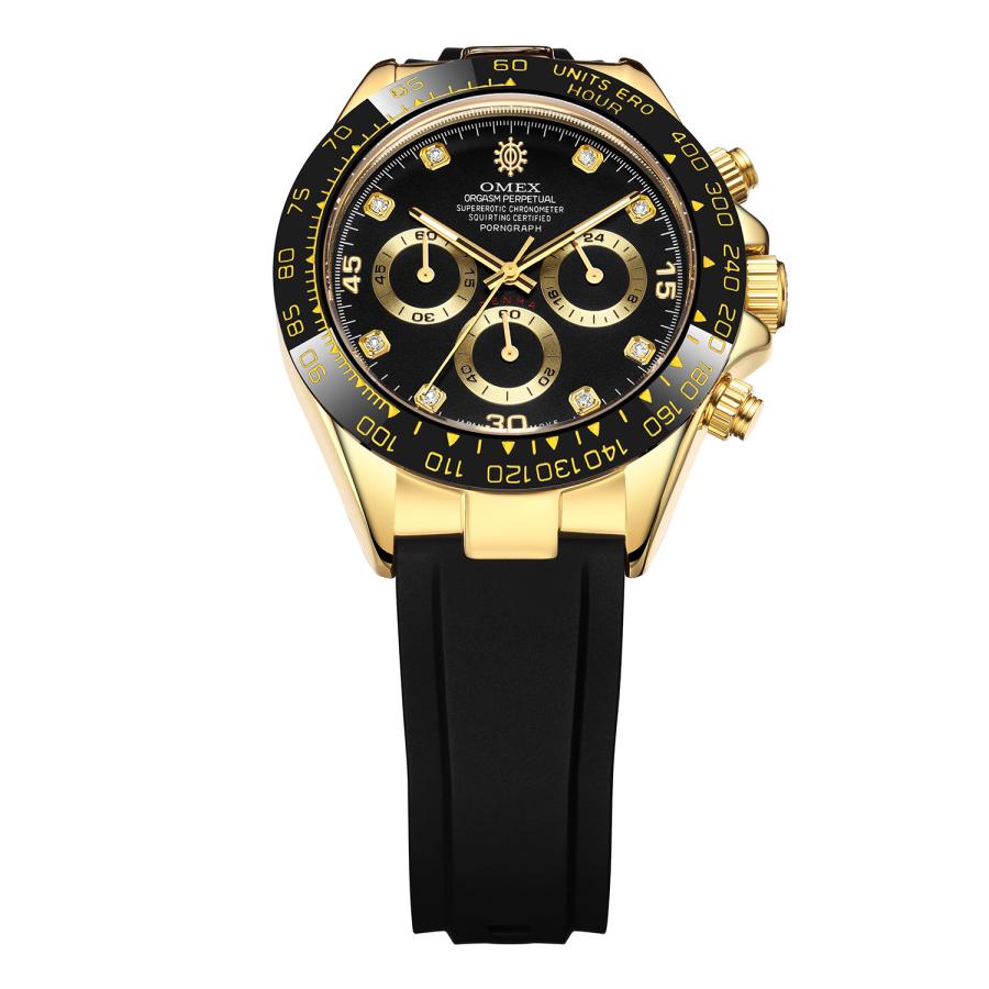 OMEX ラブホのデンマ クロノグラフ 日常生活用防水 メンズ腕時計