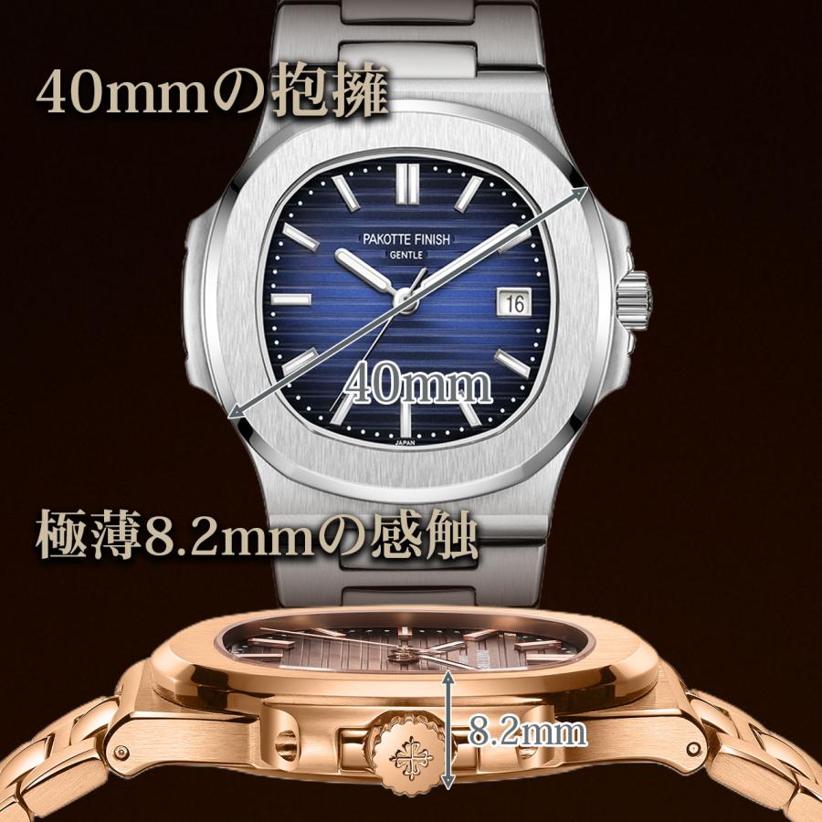 腕時計 メンズウォッチ パコッテフィニッシュ ドーシマス？モデル 【レビュー特典付き】 防水 クォーツ 日本製ムーブメント ギフト プレゼント 父の日の画像