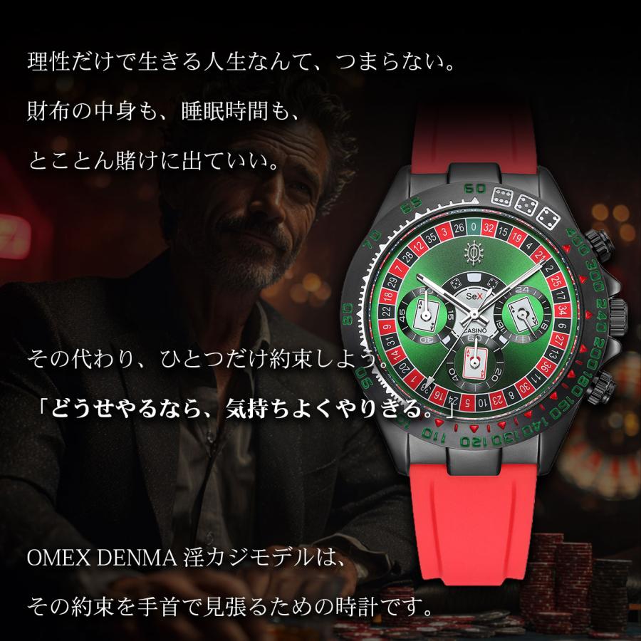 腕時計 メンズウォッチ OMEX オメックス DENMA デンマ 淫カジモデル クロノグラフ クォーツ 防水 日本製ムーブメント ギフト 父の日の画像