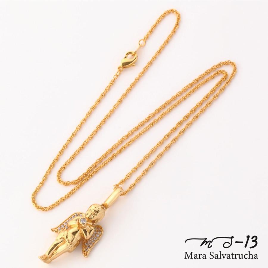 MS-13】K18GP エンジェル チャーム M ゴールド チェーンセット