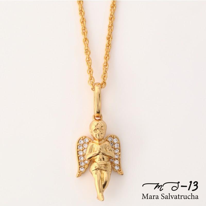 MS-13】K18GP エンジェル チャーム S ゴールド チェーンセット