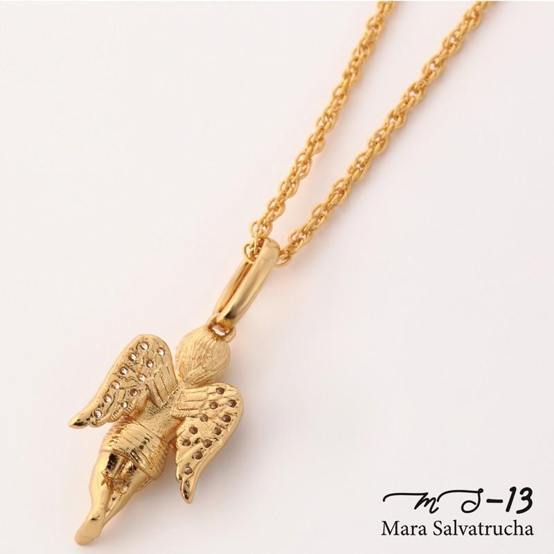 MS-13】K18GP エンジェル チャーム S ゴールド チェーンセット