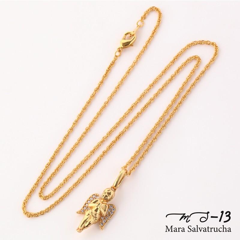 ネックレス メンズアクセサリー K18GP エンジェル チャーム S ゴールド