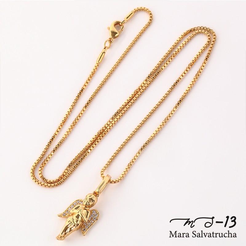 ネックレス メンズアクセサリー K18GP エンジェル チャーム S ゴールド