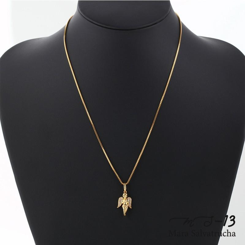 ネックレス メンズアクセサリー K18GP エンジェル チャーム S ゴールド