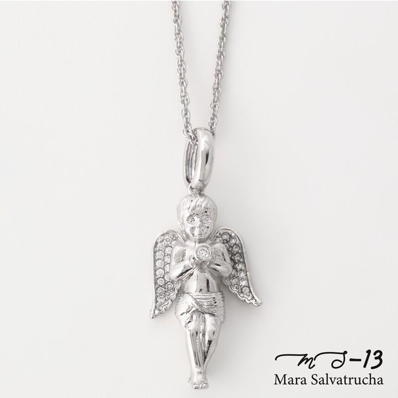 ホワイトゴールドエンジェルのチャーム MS-13】K18GP エンジェル チャーム M ホワイトゴールド 天使