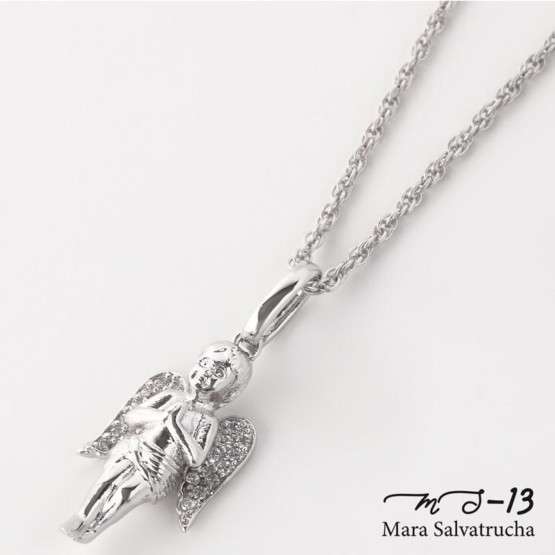 ホワイトゴールドエンジェルのチャーム MS-13】K18GP エンジェル チャーム M ホワイトゴールド 天使