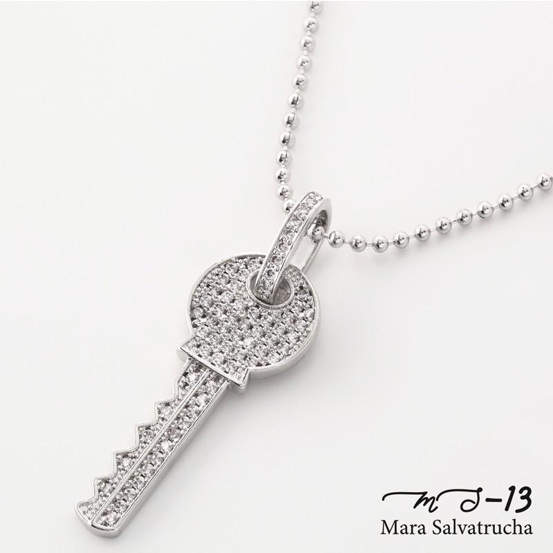 ネックレス メンズアクセサリー K18GP パヴェ キー ホワイトゴールド MS-13 チェーン付き 18Kゴールド 金 おしゃれ かわいい ペンダント ギフト |  | 01