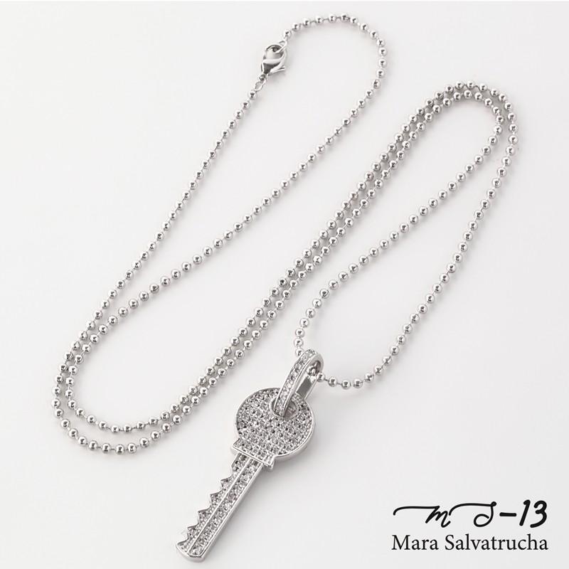 ネックレス メンズアクセサリー K18GP パヴェ キー ホワイトゴールド MS-13 チェーン付き 18Kゴールド 金 おしゃれ かわいい ペンダント ギフト |  | 04