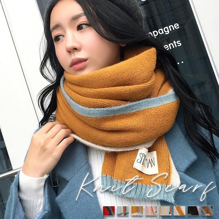 ストール 大判 ニット おしゃれ 秋冬 レディース バイカラー マフラー ショール 大判ストール 結婚式 オフィス 大人 防寒 羽織もの 肩掛け ロティーオレディースファッション 通販 Yahoo ショッピング