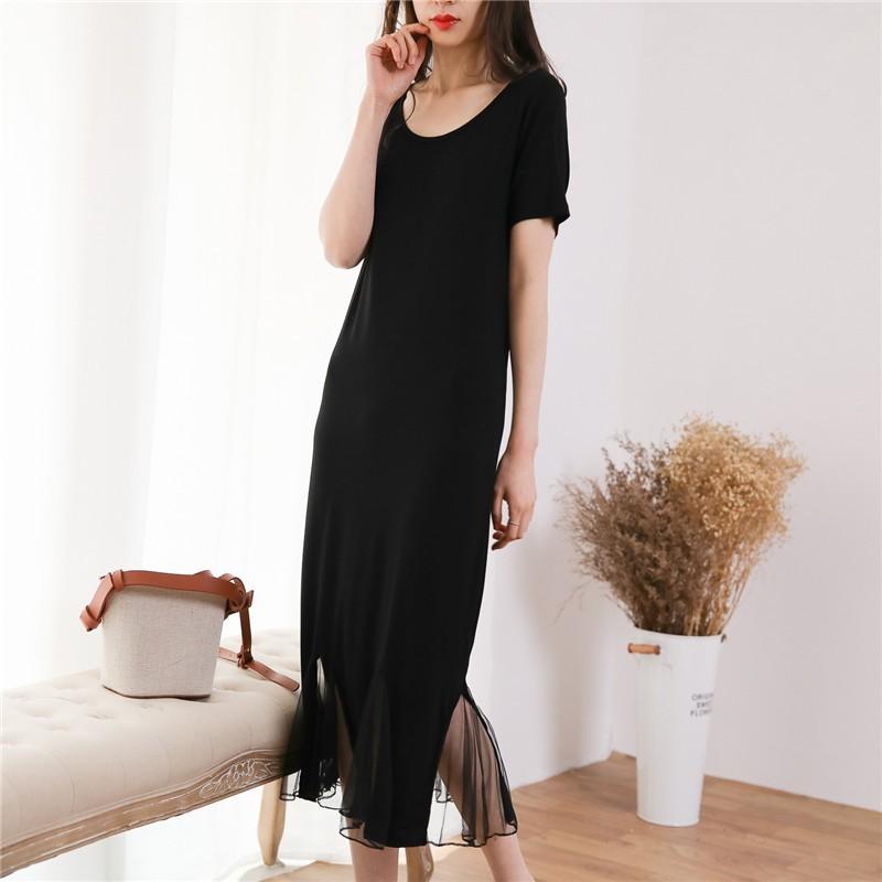 ワンピース レディース ロング丈 ワンピ カットソー生地 ロングワンピース 夏 大きいサイズ 上品 裾フレア 半袖 ロングワンピース ストレッチ フリル 送料無料 Roteeo レディースファッション 通販 Yahoo ショッピング
