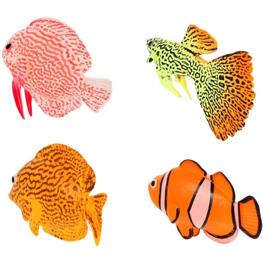 経典 観賞魚生体 Ledmomo Ledmomo 熱帯魚 水槽オーナメント 人工浮遊魚 人工 魚 リアル 水槽装飾 水族館装飾 シリコン製 かわいい 4点セット Www Threeriversofs Com