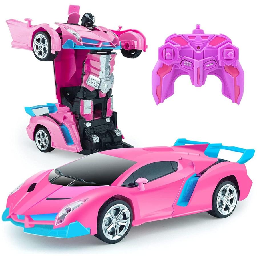Tcvents ラジコンカー 車おもちゃ ロボットおもちゃ Usb充電電池付き ラジコン 車 ロボット リモコン Rcカー 変形特技 車変身 1 18