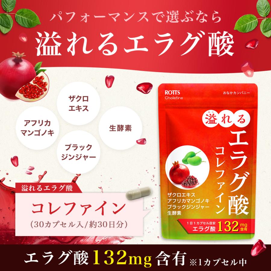 ROTTS エラグ酸 サプリ 132mg 高配合 溢れるエラグ酸 コレファイン（30