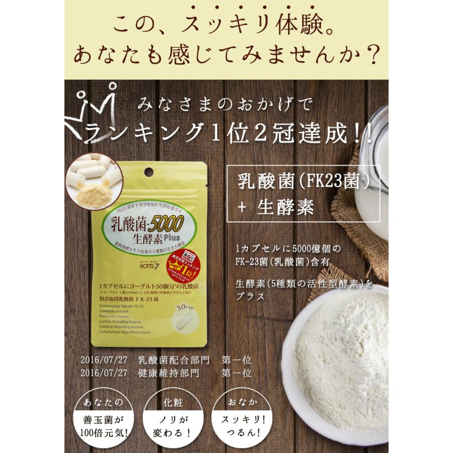 ROTTS [3個セット] FK-23 濃縮乳酸菌 1袋に15兆個 + 生酵素