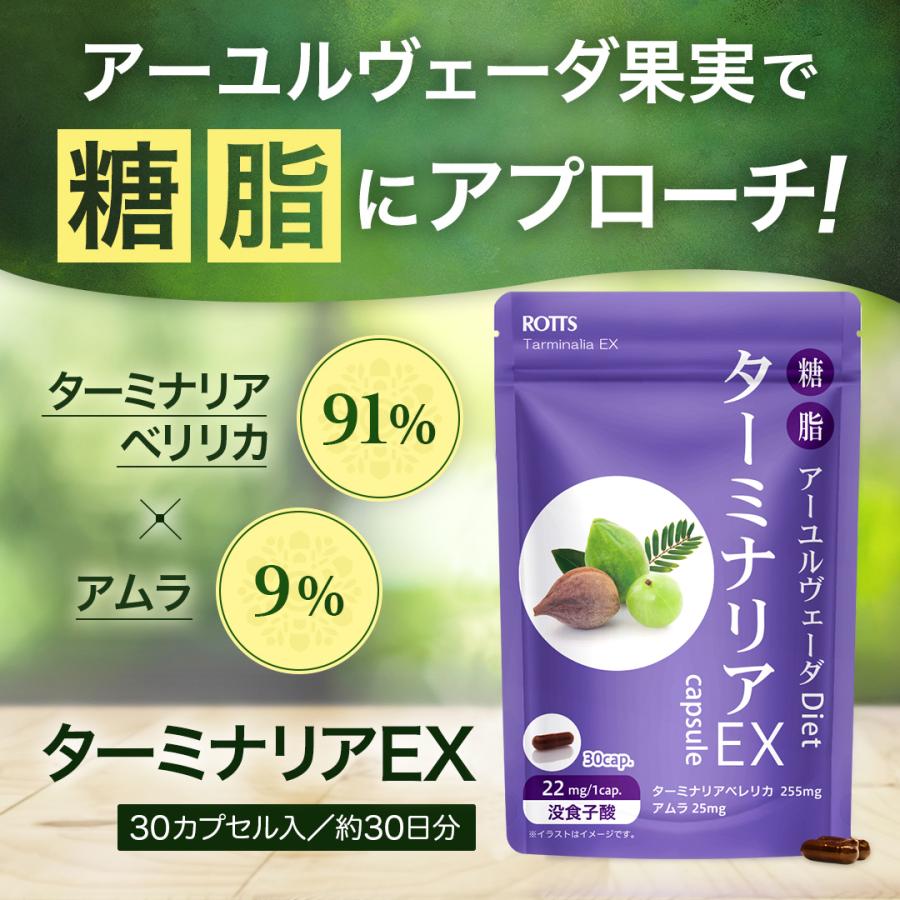 ROTTS ターミナリアベリリカ 91% 高配合 糖脂 ダイエット サプリ