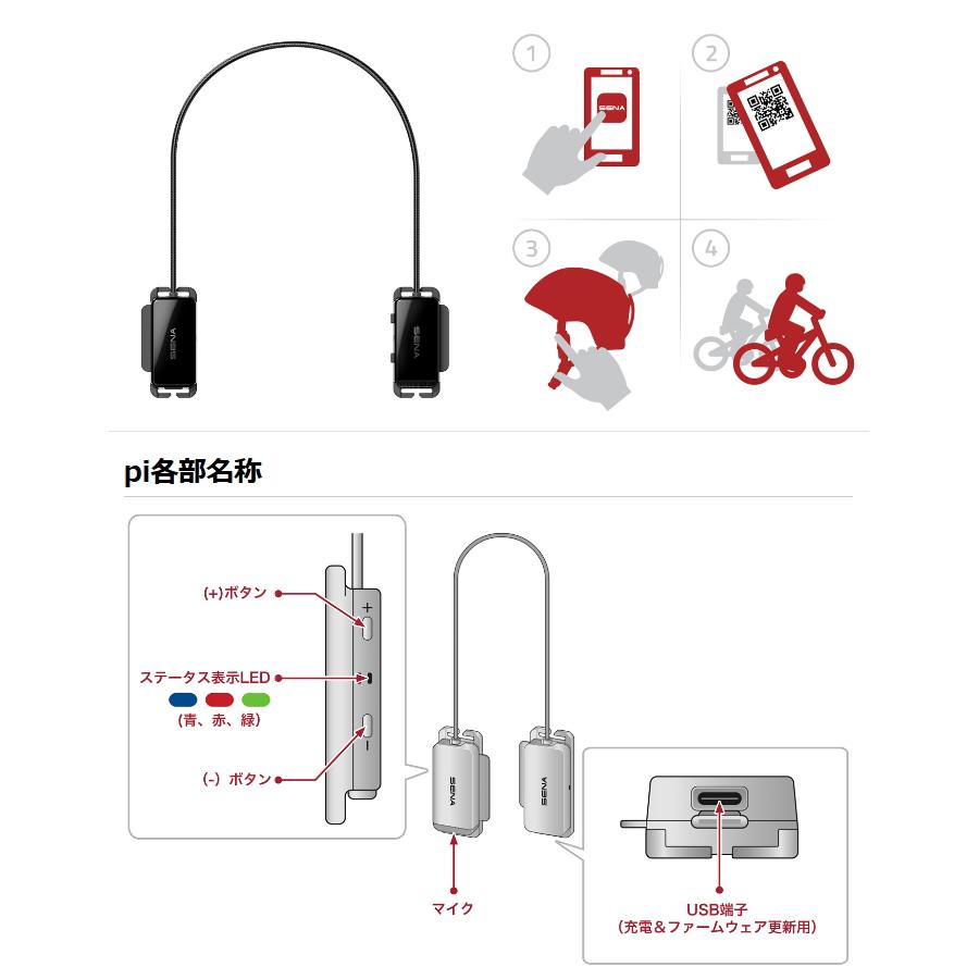 SENA 0411252 セナ PI-01 pi (パイ) スマートヘルメット SENA 0411252 セナ PI-01 pi (パイ) スマートヘルメット