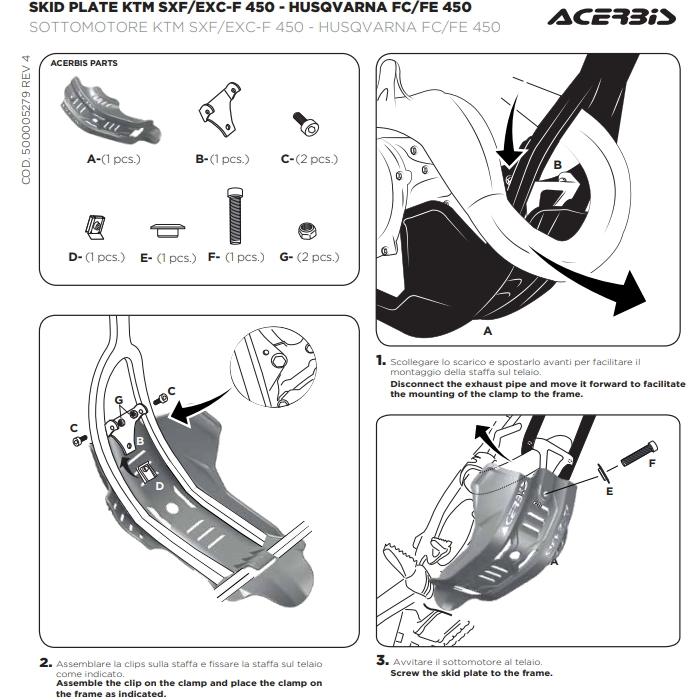 ACERBIS（アチェルビス） ACERBIS AC-24253 スキッドプレート (KTM