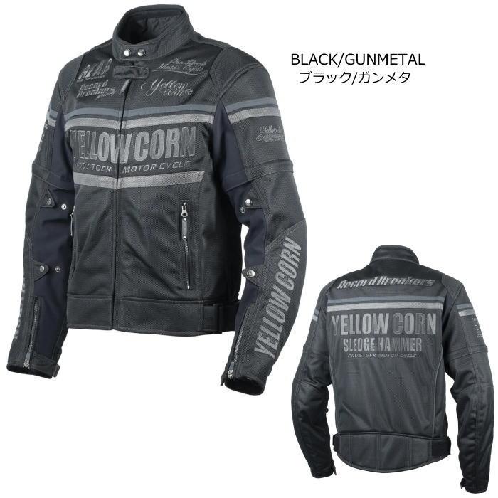 Yellow Corn メッシュレザーバイカージャケット 脱着インナー付 YeLLOW CORN（イエローコーン） 2026春夏モデル YeLLOW CORN BB-6104