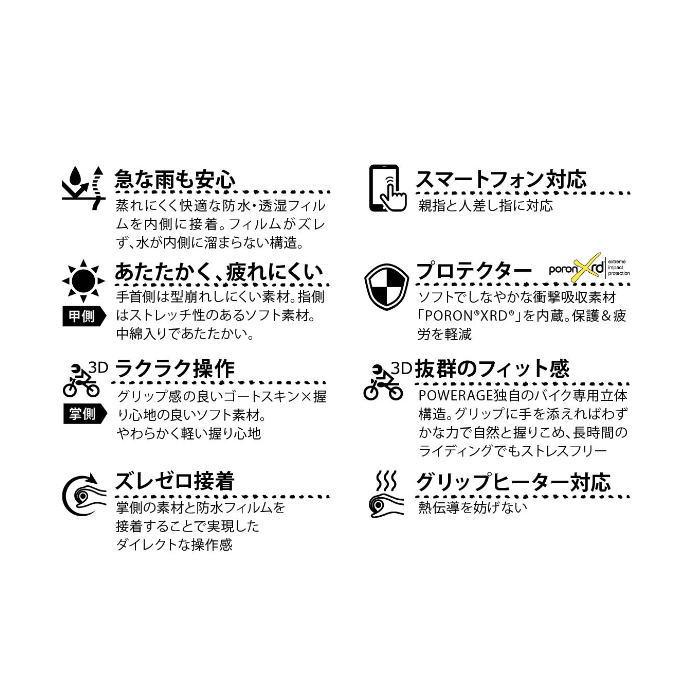 処分特価 2024-2025秋冬モデル POWERAGE PG-24250 ソフトフィールウインターグローブ バイク パワーエイジ_4