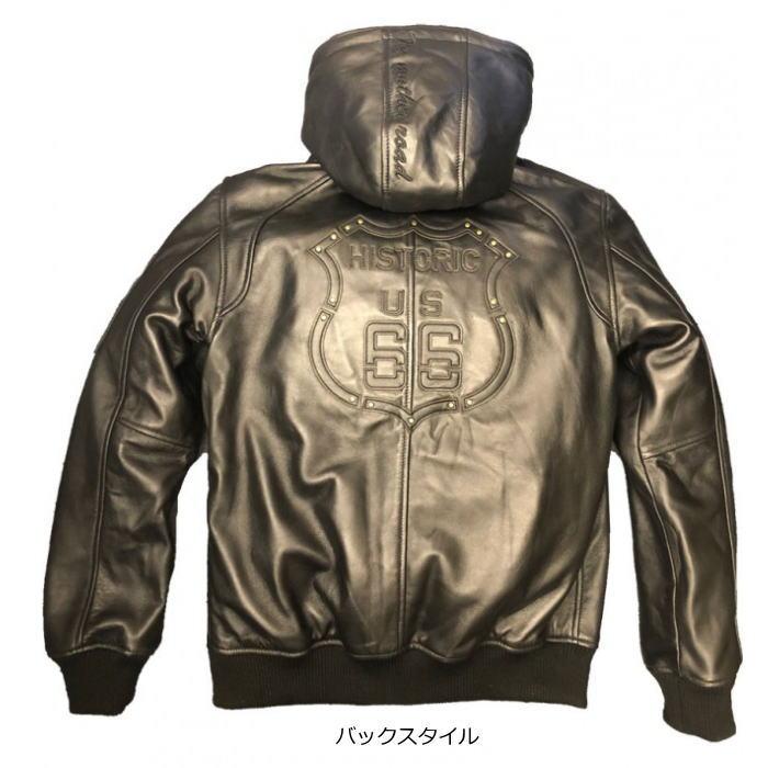 ROUTE66 ROU-0002 ルート66 フードレザージャケット 羊革 ROUTE66 ROU-0002 ルート66 フードレザージャケット 羊革