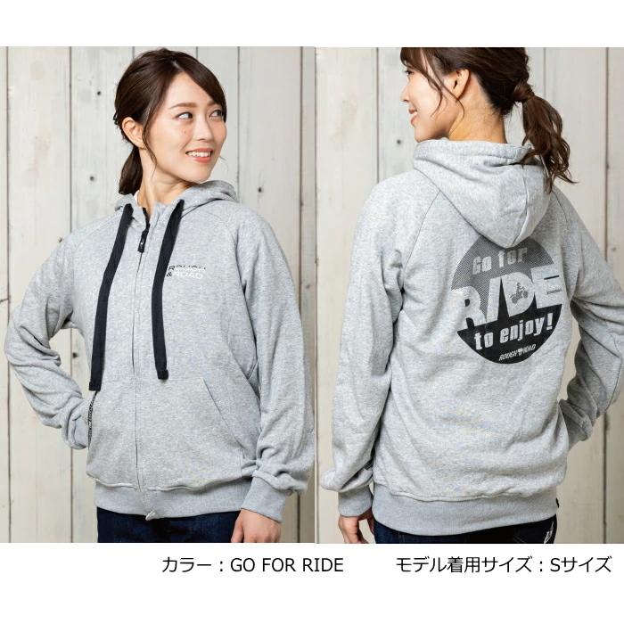 ROUGH&ROAD RR1003 ラフライドZIPパーカー Lサイズ ホワイト ラフ＆ロード 処分特価 ラフアンドロード RR1003 ラフライドZIP