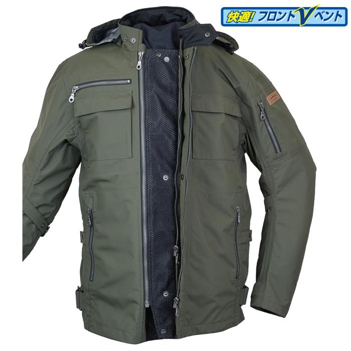 ラフアンドロード RR7247 デュアルテックスストームパーカーFP (ブラック) 防水 防風 透湿 オールシーズン バイクジャケット フルプロテクター ラフ＆ロード_7