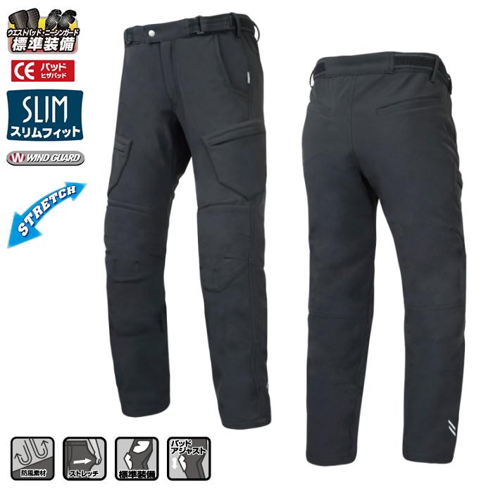 サイズ交換可能 ラフアンドロード RR7724 ソフトシェルウインドプルーフパンツ 秋冬 防寒 バイクパンツ ROUGH＆ROAD | ラフ＆ロード