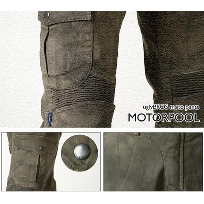 uglybros アグリーブロス モトパンツ ライディング デニム　カーキ uglybros アグリーブロス モトパンツ ライディング デニム カーキ