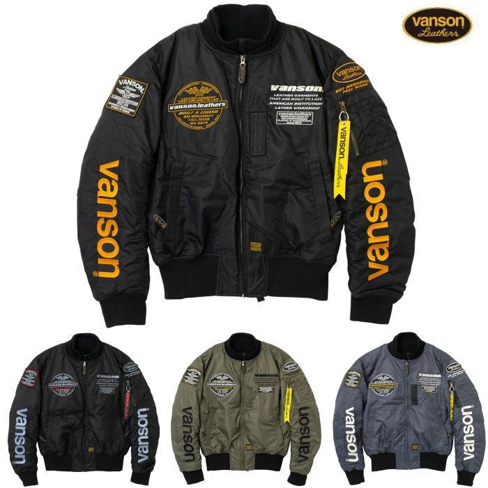 VANSON VS25108W MA-1 ジャケット 防水 ナイロン 防寒防風 VANSON（バンソン） 2025-2026秋冬モデル VANSON VS25108W MA-1