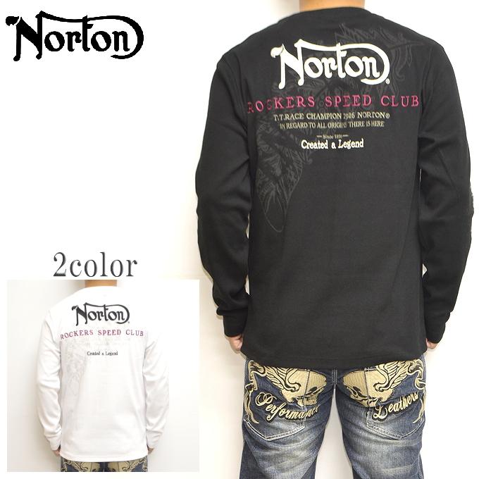 ノートン Norton 服 アパレル 3n1104 長袖tシャツ ドライテレコ ロンt ロゴ バイク バイカー 刺繍 プリント メンズ トップス 3n1104 Rough Riders 通販 Yahoo ショッピング