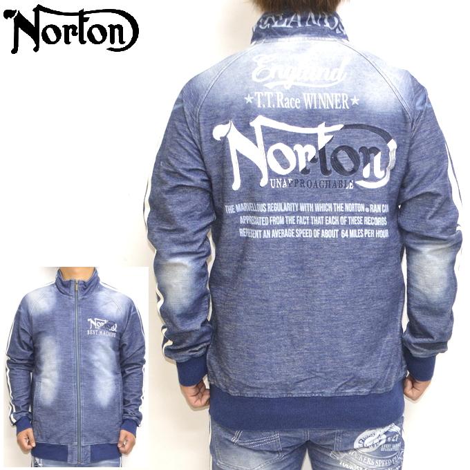ノートン Norton 服 アパレル 212n1303 ストレッチカットデニムスタンドジャケット バイク バイカー 刺繍 プリント メンズ アウター 212n1303 Rough Riders 通販 Yahoo ショッピング