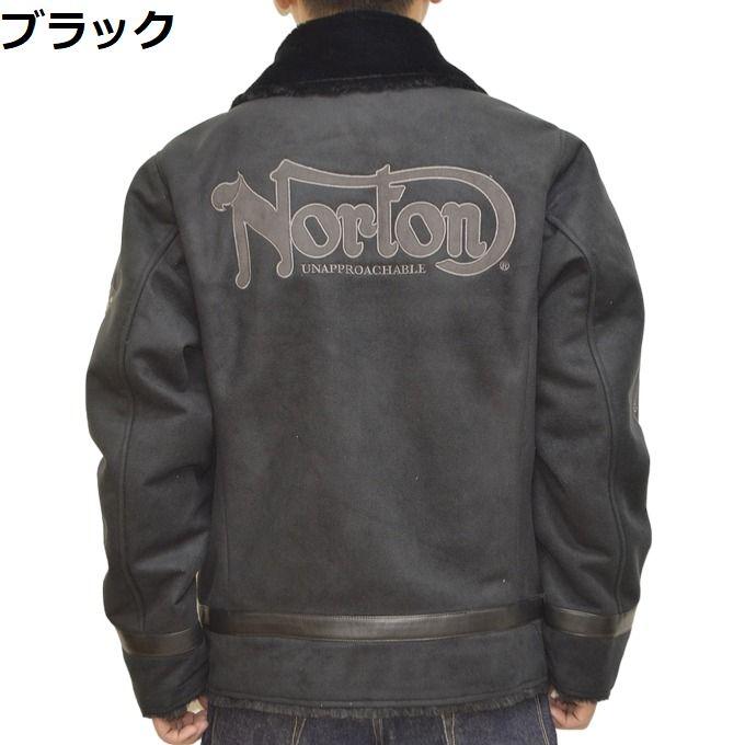 ノートン Norton 服 アパレル 233N1701B PUロゴ フェイク ムートン ジャケット バイカー ゴルフ ウェア アウター ブルゾン メンズ｜roughriders｜02