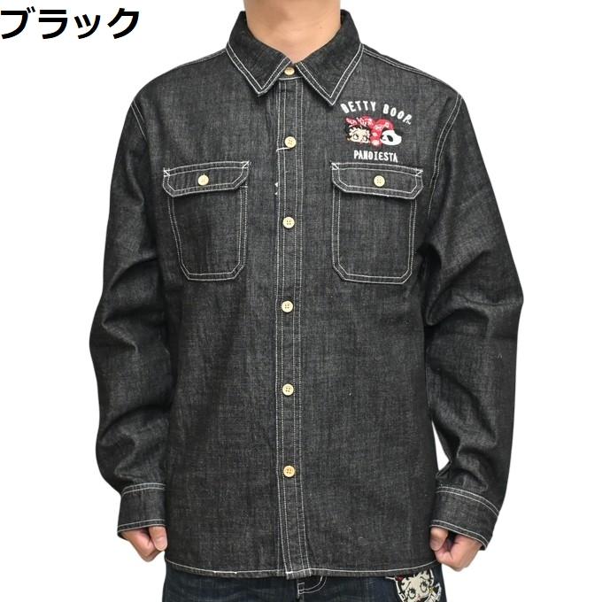 パンディエスタ ジャパン ベティブープ 516601 デニムシャツ 長袖シャツ ハート ベティちゃん PANDIESTA JAPAN メンズ | PANDIESTA | 03