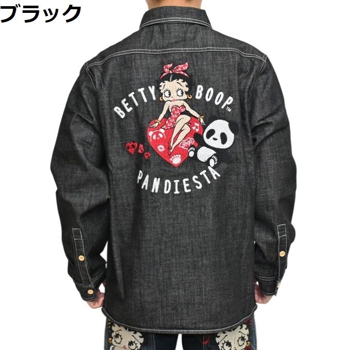 パンディエスタ ジャパン ベティブープ 516601 デニムシャツ 長袖シャツ ハート ベティちゃん PANDIESTA JAPAN メンズ | PANDIESTA | 01