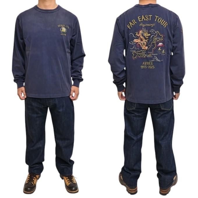 AVIREX（アヴィレックス） 783-5230032 ウォッシュド 長袖Tシャツ