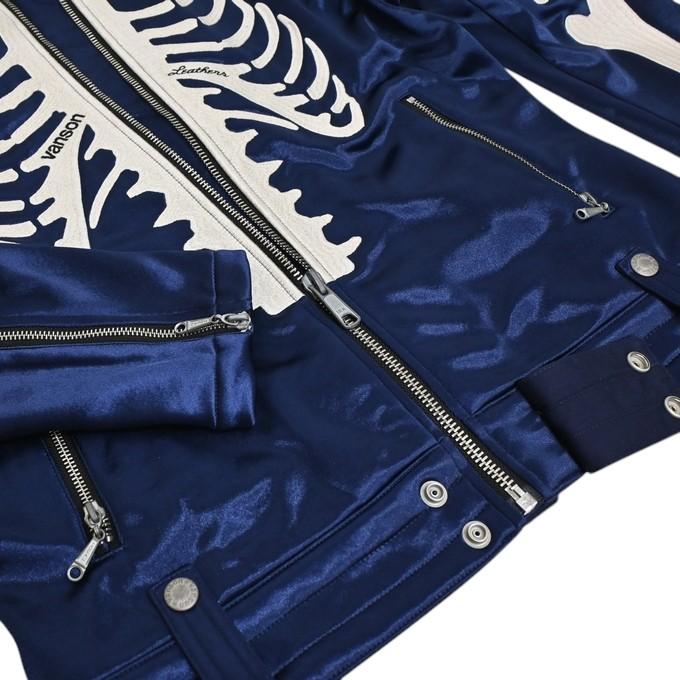 バンソン　VANSON USA製　シングルライダース34ジャケット　ブルー 2000's Vanson Type-D 2000年シングルライダースジャケット（34